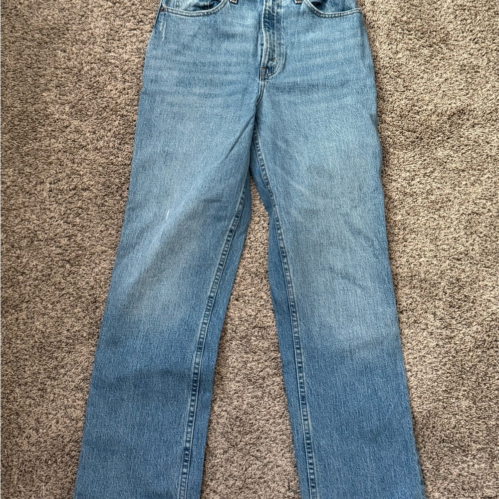 Abercrombie & Fitch Light Blue Straight Leg Jeans Curve Love